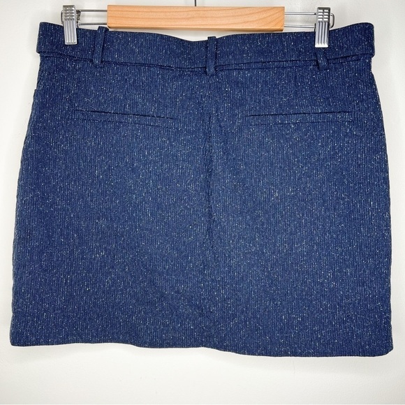 Theory Blue Belted Mini Skirt Size 12 - Picture 2 of 6